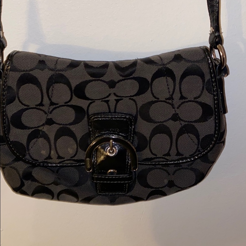 Real coach purse Black cross over coach bag